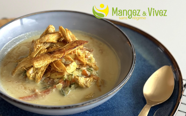 Soupe repas au lait de coco